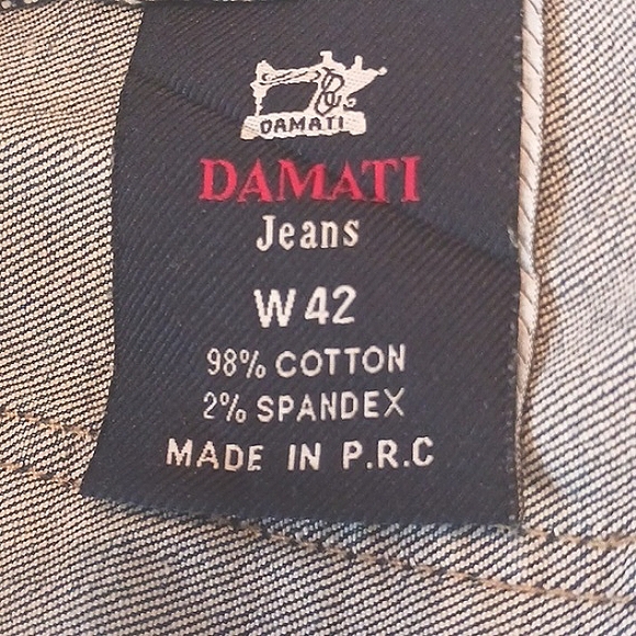 DAMATI Distressed Men's Uniquely Designed Upscale Blue Jeans Size 42 × 44 - Picture 14 of 15